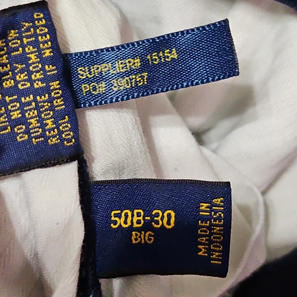 Polo Ralph Lauren Navy Blue Corduroy Pants Classic Fit Mens 50B x 30